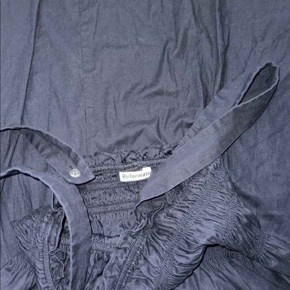 Reformation Solstice Dress Black - Picture 3 of 6